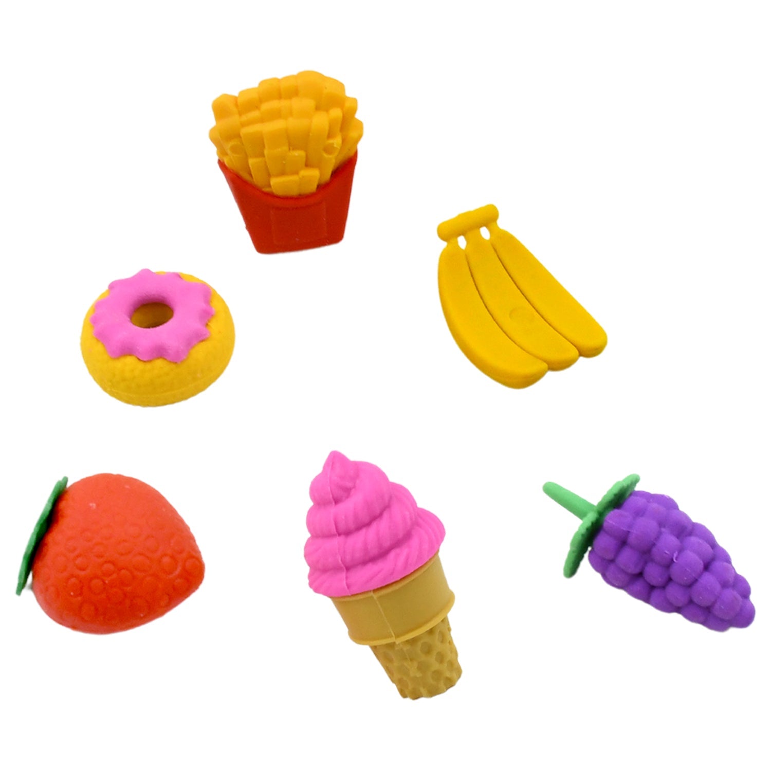 3D Food Fancy & Colorful Erasers – Cute Novelty Eraser Set for Kids & School Prize (1 Set / Mix Design & Color) 3D Food Fancy & Colorful Erasers – Cute Novelty Eraser Set for Kids & School Prize (1 Set / Mix Design & Color)